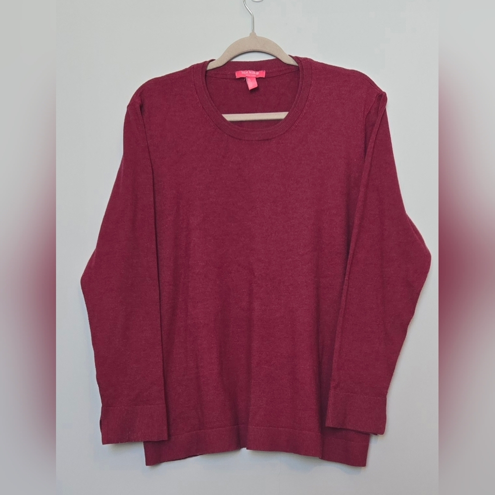 Isaac Mizrahi Burgundy Sweater  size XXL